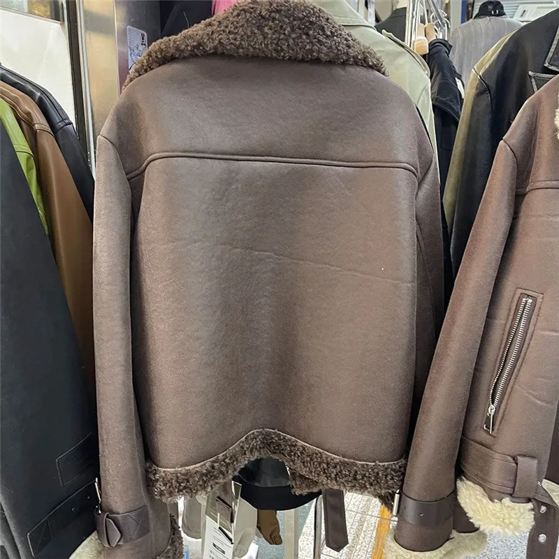 Herbst Winter Neue Motorrad Jacke Kurze Kleidung Frauen Mode Langarm Faux Leder Mantel Weibliche Zipper Lose Oberbekleidung W644