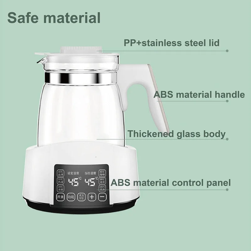 Bouilloire à régulateur de lait thermostatique pour nourrissons, Pot isolant intelligent, chauffe-lait automatique, eau chaude, lait en poudre, 1,2 l, GL41