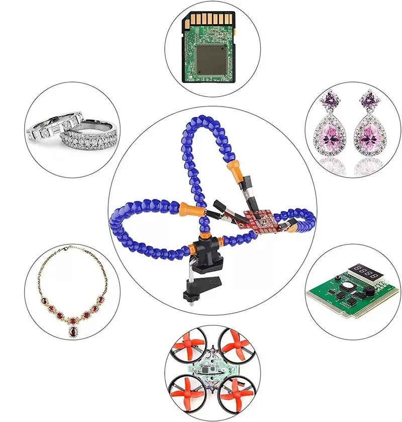 Table clamp universal arm welding table three-jaw auxiliary fixture pcb circuit board welding maintenance tool fixing bracket