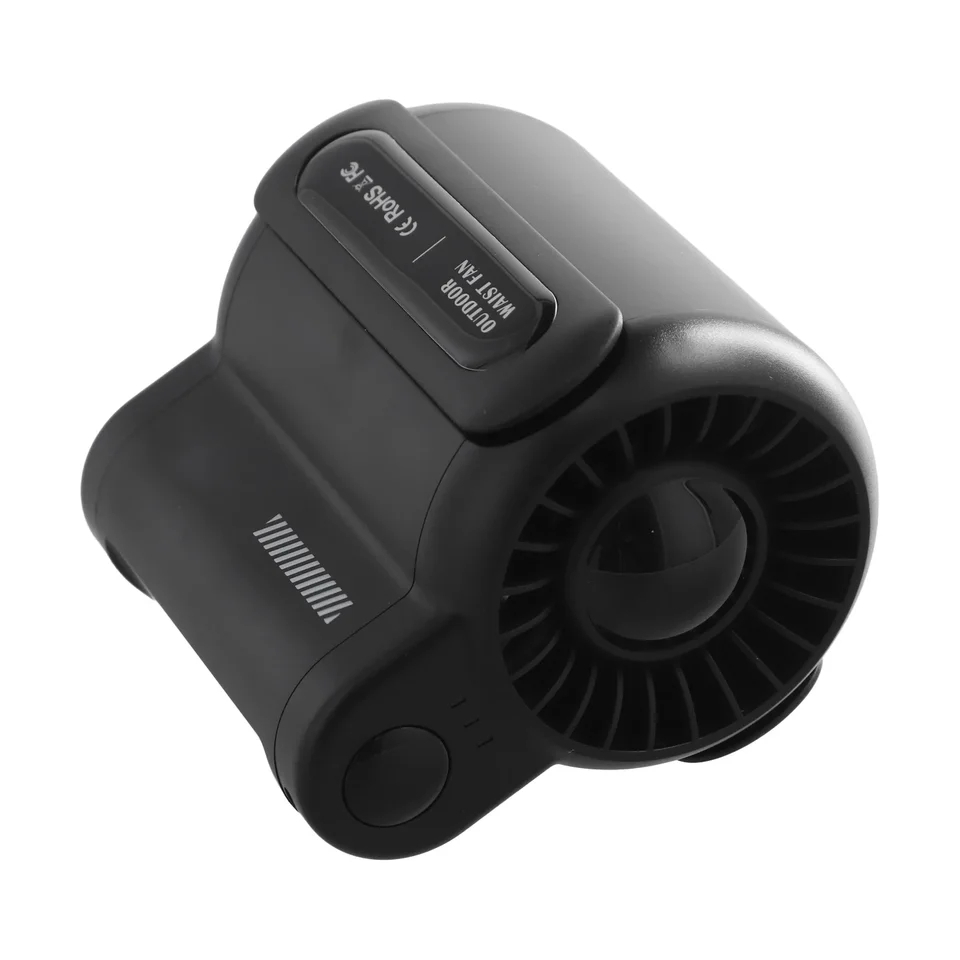 Tragbarer wiederaufladbarer Taillenventilator, Mini-persönlicher Sommer-Kühlventilator für Reisen, Outdoor-Sport, mit 4500 mAh Akku