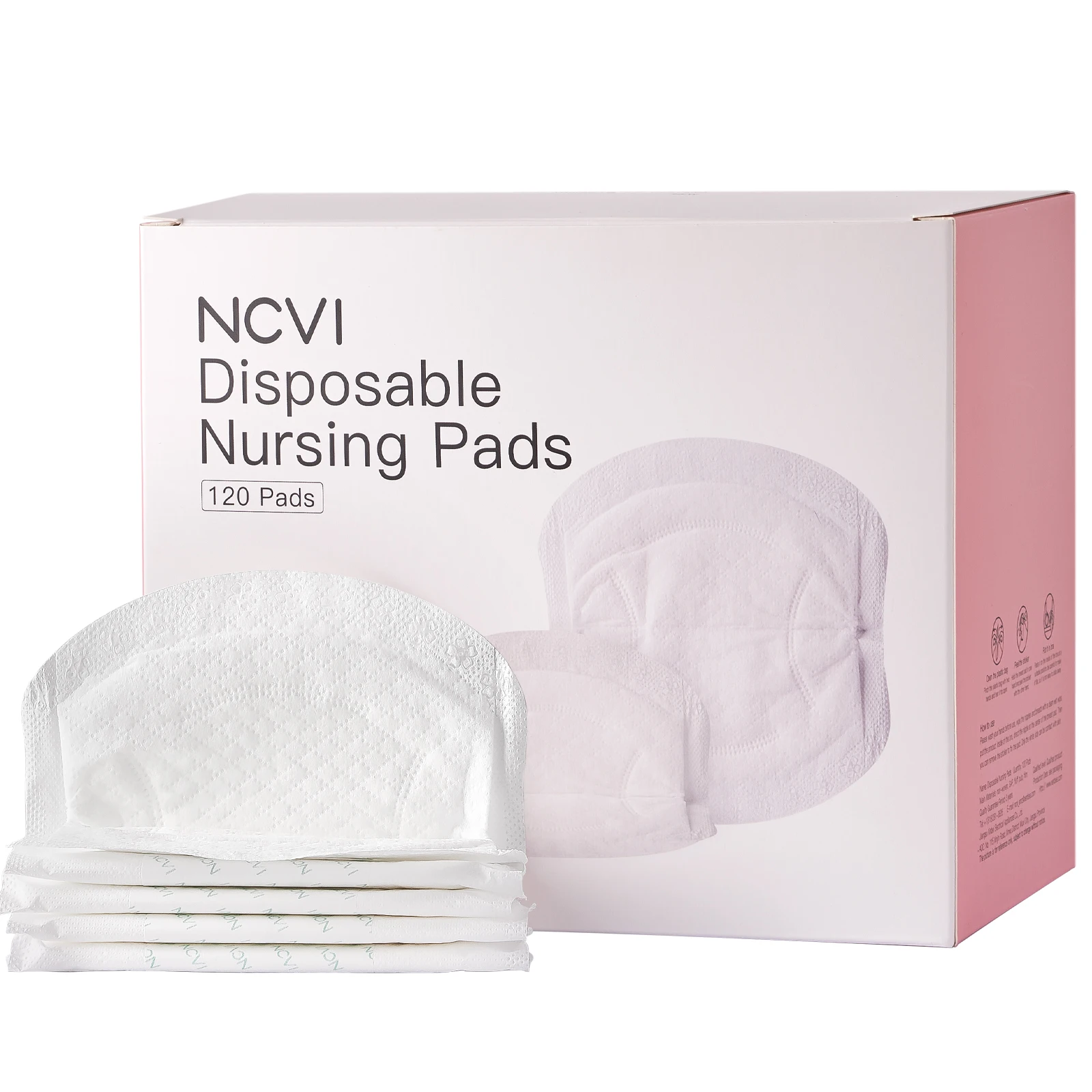 NCVI Nursing Pads Disposable,Super Absorbent And Keep Dry60/120 Count Breast Pads for Leaking MilkSoft &Thin Nipple Pads for Nur