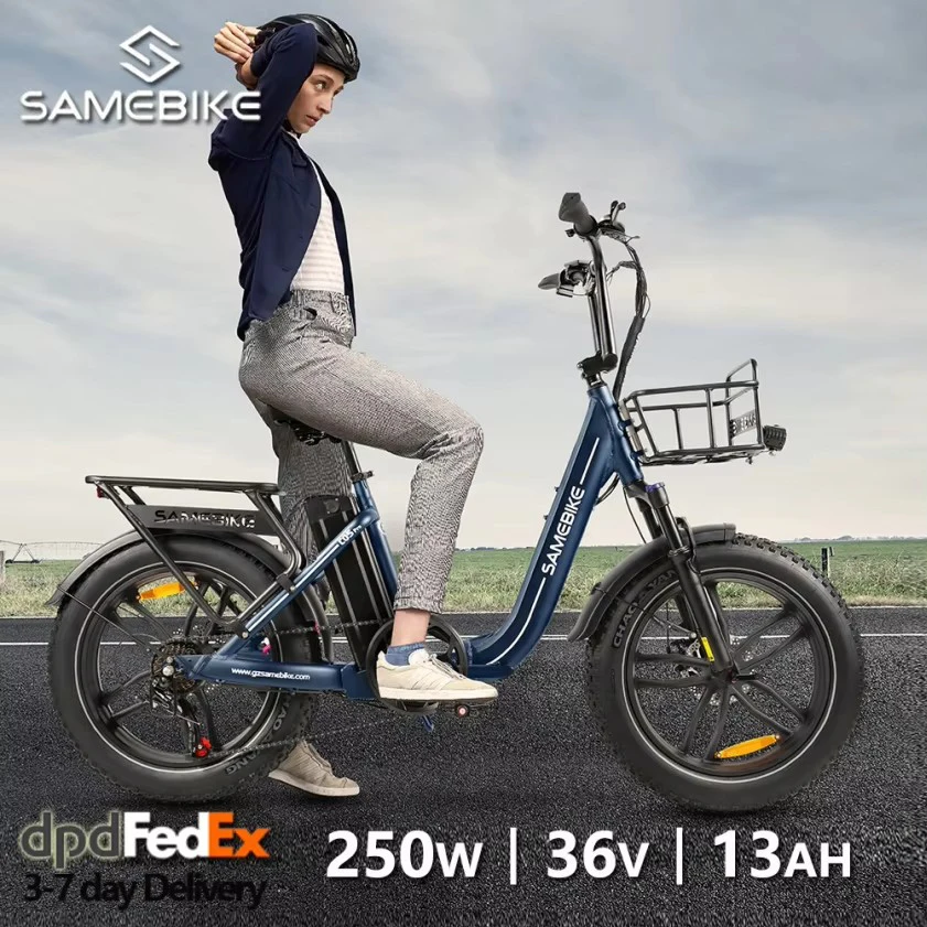 Samebike C05 Pro rower elektryczne składane dla mężczyzn rower górski, 36V 13Ah bateria litowa, 20" x 4.0 fatbike