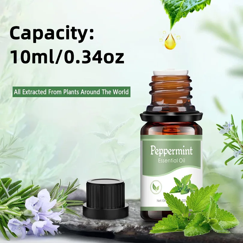 Aceites esenciales de 18 sabores para difusor de Aroma, humidificador de aire para el hogar, soluble en agua, ambientador de 10ml, aroma, aceite aromático