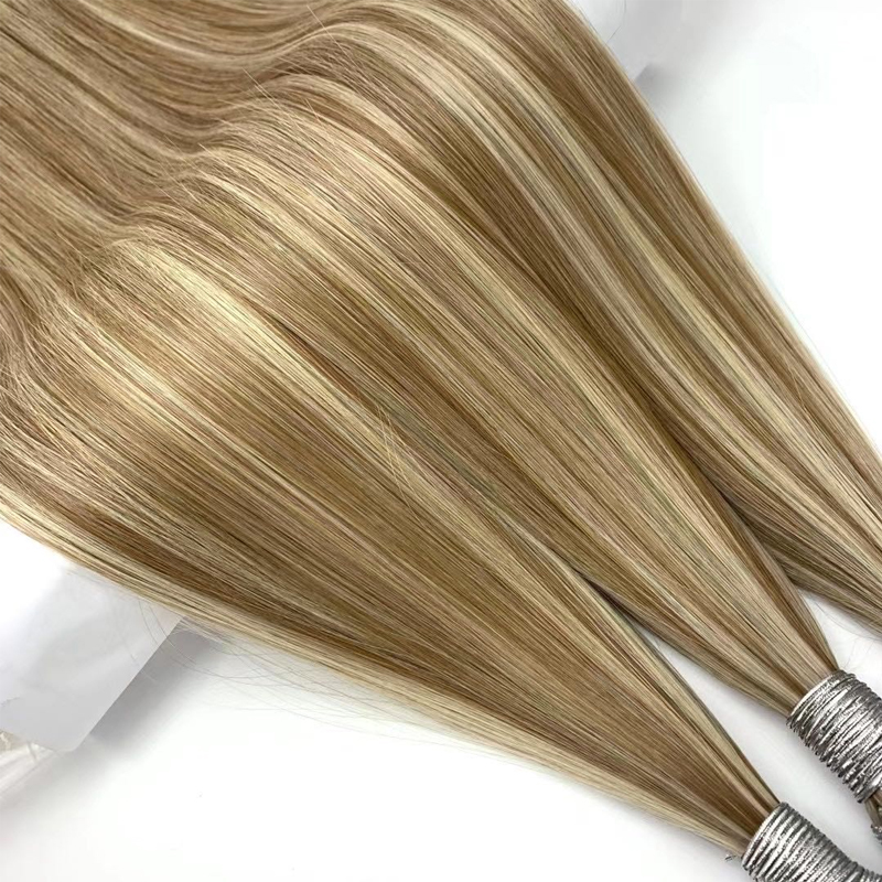 Extensiones de cabello virgen I Tips 613 para mujeres negras 100% cabello Remy a granel I Tip extensiones de cabello Natural fusión Natural recta