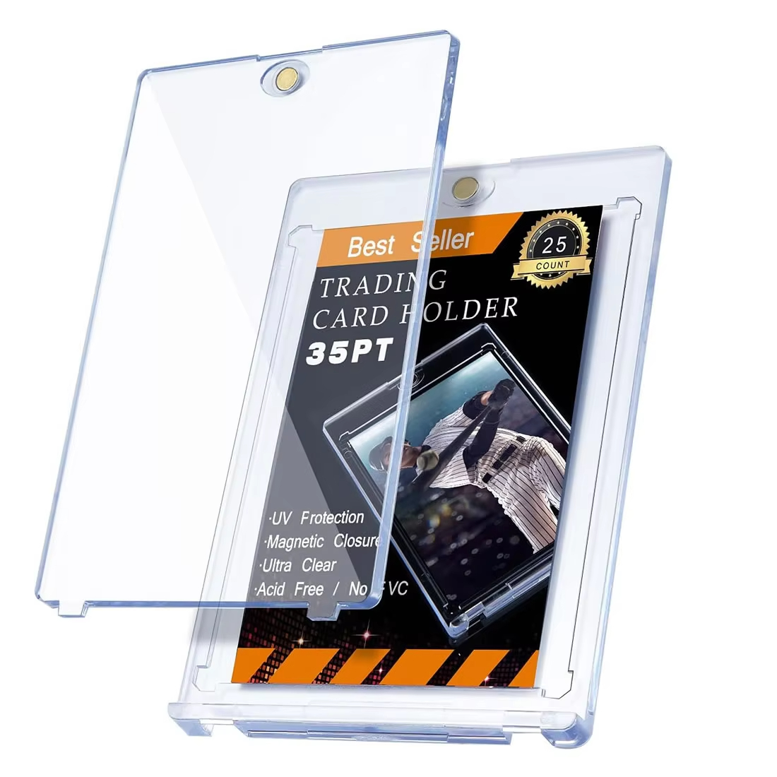 35PT Magnetische Kartenhalter Unterstützung Set Protektoren Hartplastik Hüllen Trading Vitrine Für Pokemon Baseball Sport Yugioh