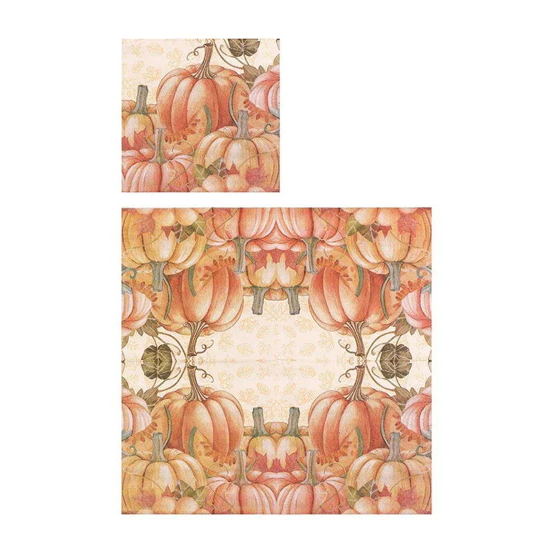 10/20 pz 33cm 2Ply ringraziamento zucca tovaglioli di carta colorati tovaglioli per feste tovagliette di carta decorativa farfalla carta barlet