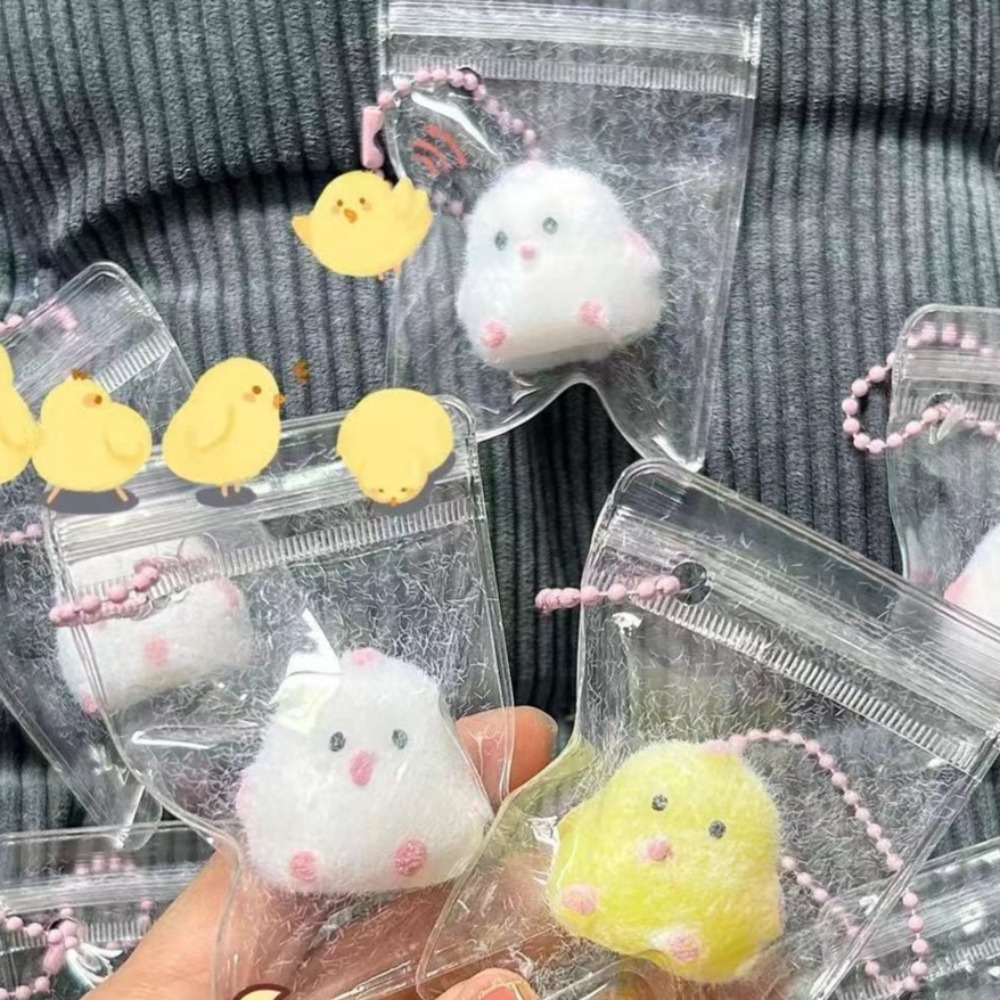 Lindo pollito para apretar, juguete para aliviar el estrés, juguete Mochi suave de dibujos animados, juguetes de rebote lento, juguetes blandos de descompresión para chico, regalos para adultos
