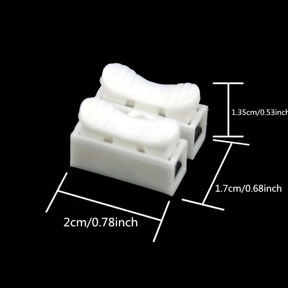 20pcs sem solda Conector rápido do fio do cabo 2P nenhum parafuso Braçadeira de mola do bloco terminal