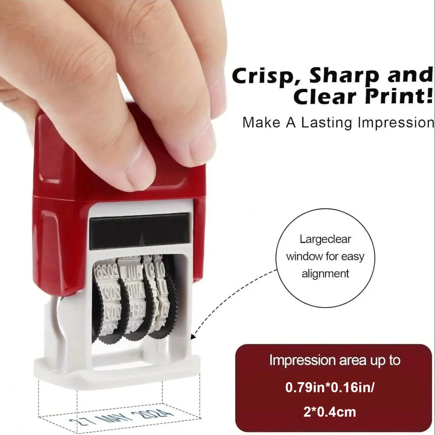 Englisch Jahr Monat Datum Stempel Wiederverwendbare Praktische DIY Hand Konto Datum Stempel ABS Einstellbar Universal Büro Liefert