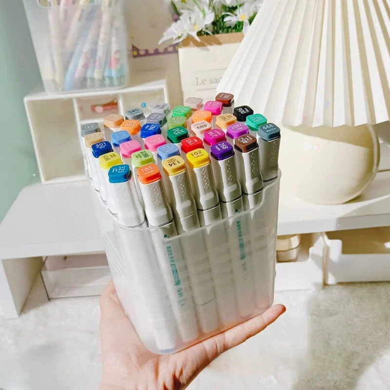 Große Kapazität Kunststoff Stift Halter Desktop Lagerung Schreibtisch Veranstalter Bleistift Display Tasse Einfache Schreibwaren Box Büro Zubehör