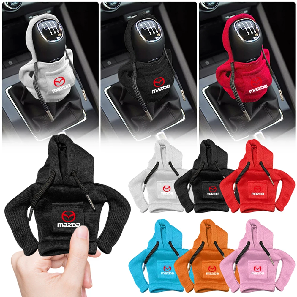1/2szt Bluza z kapturem Pokrowiec na dźwignię zmiany biegów Zestaw dźwigni zmiany biegów Bluza antypoślizgowa do Mazda 2 3 5 6 7 Axela Atenza MS Demio MPS Miata