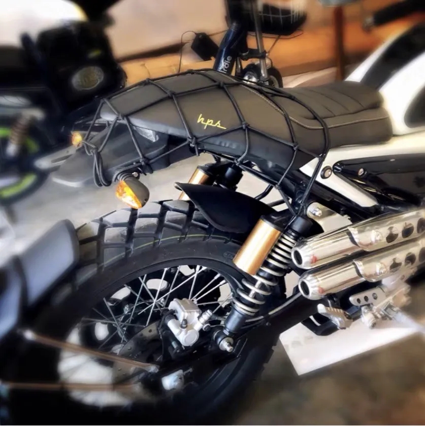 Motorcycle Luggage Net Cover Bike Hold Down Fuel Tank Luggage Mesh Rubber Elastic Web Bungee Motorcycle Bike Tank Car Styling