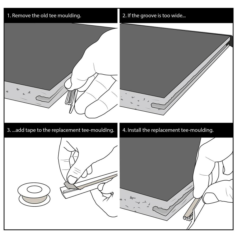 Flexible Polyethylene Center Barb T Molding 3/4" Red Tee Moulding 250ft Coil USA-made Commercial Grade