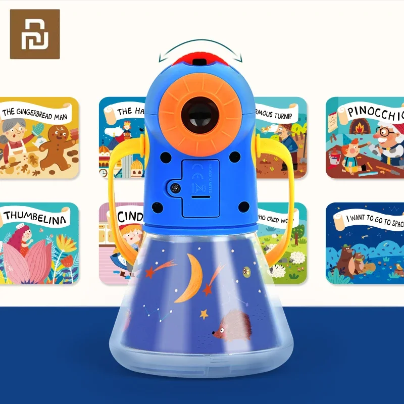 Projecteur d'histoire avec veilleuse, lampe de poche, jouet pour enfants, Machine à histoires de couchage, jouet lumineux pour bébé, apprentissage précoce, éducatif