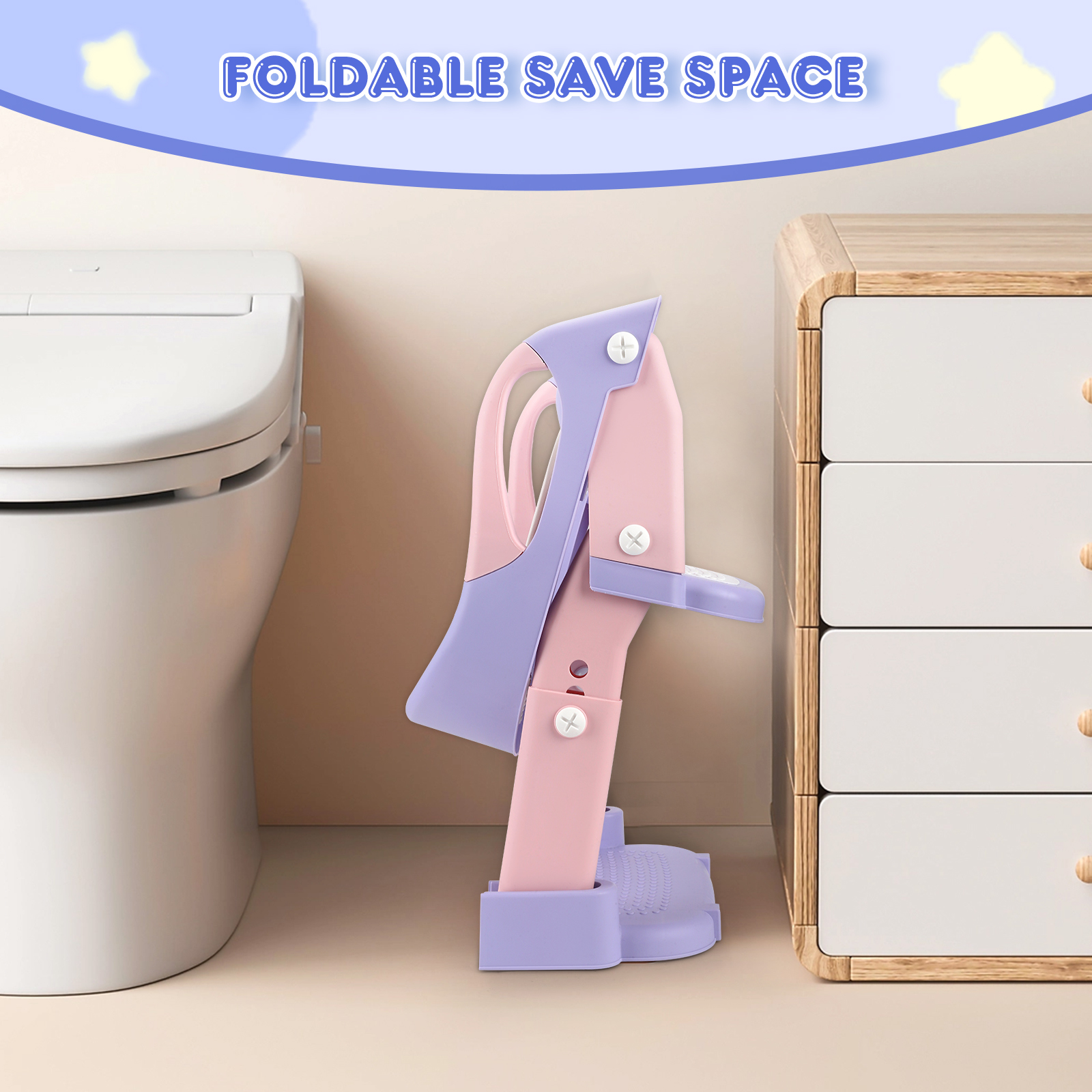 3 IN I Toilettensitzreduzierer für Kinder, Adapter für Kinder mit Stufe, Toilettensitzvergrößerung für Kinder, Toilettensitzreduzierer
