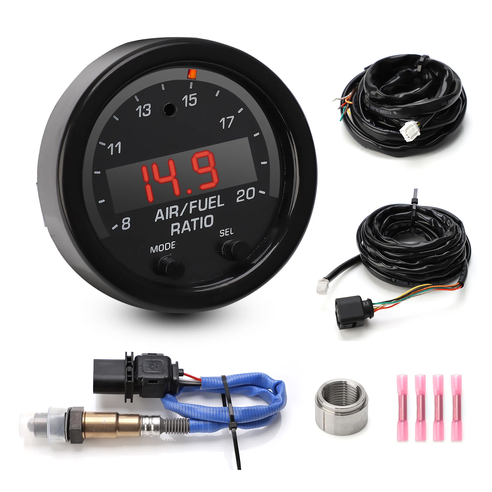 30-0300 x-series banda larga uovo af sensor controlador medidor kit lsu 4.9 0258017025 para sensor de oxigênio do carro omp banda larga