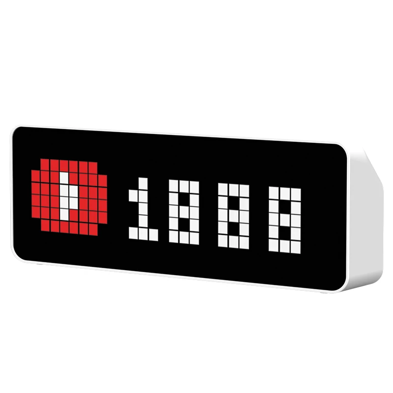 Ulanzi TC001 Thông Minh Pixel Đồng Hồ Youtube Tín Đồ Đồng Thời Dự Báo Thời Tiết Chức Năng Pixelated Hiển Thị Tin Nhắn