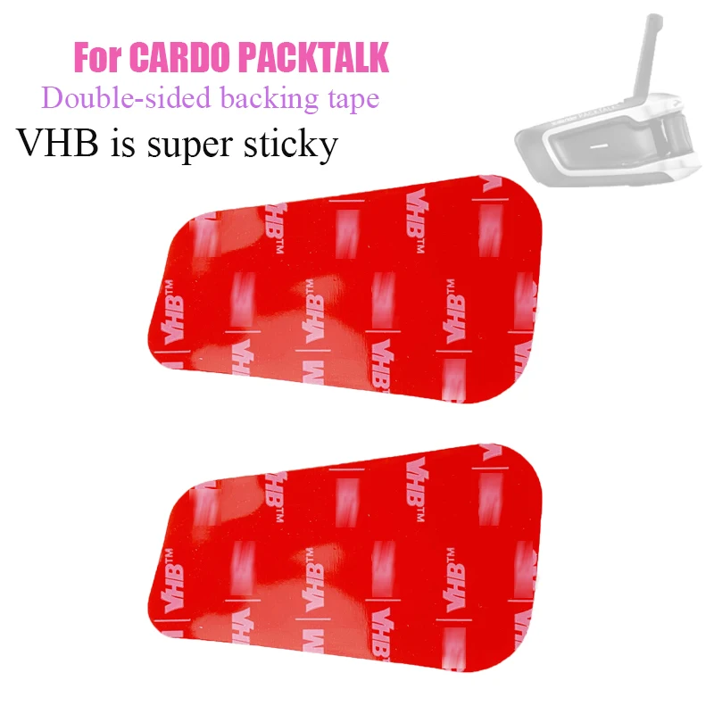 Para CARDO PACKTALK casco de motocicleta intercomunicador base cinta de doble cara trasera 2 uds