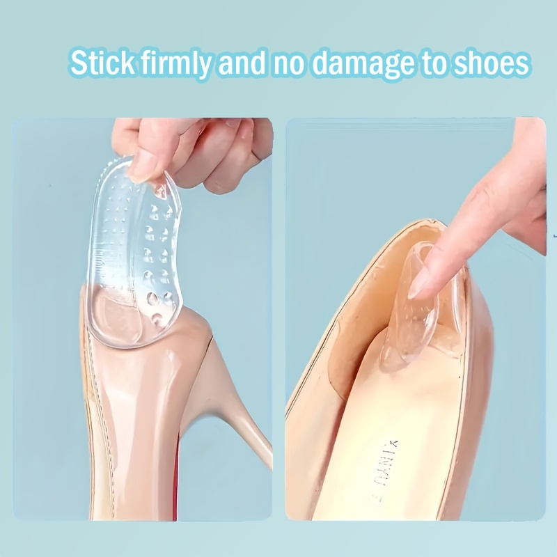 1 par de apertos de calcanhar de silicone adesivos de calcanhar para mulheres homens anti deslizamento almofadas de calcanhar inserções antiderrapantes almofadas pé calcanhar cuidados protetor