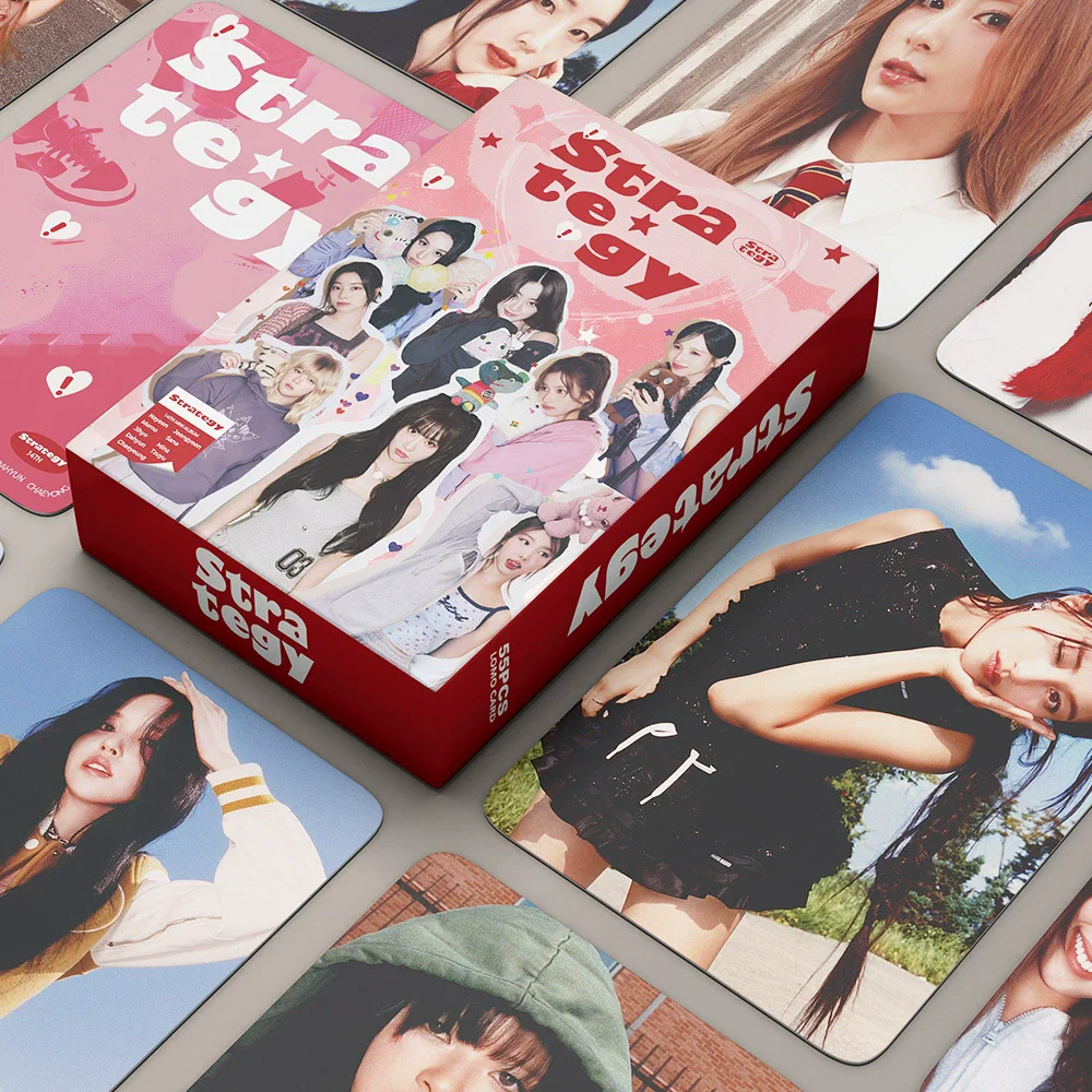 55PCS TW 14e Album STRATEGIE Holografische Fotokaarten Set - Koreaanse Idol Collectible LOMO Kaarten Fans Gift