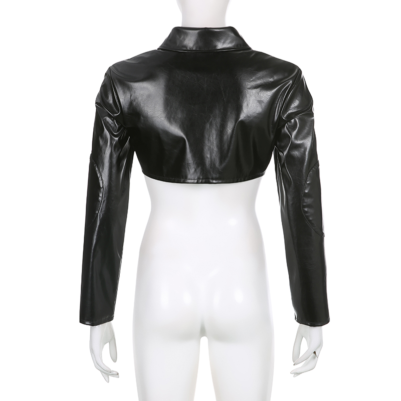 女性のオートバイのスーツ,プリント文字,PU,長袖,ジッパー付き,ストリートウェア,襟付き