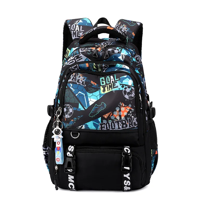 Zaino ortopedico per bambini da calcio per ragazzi adolescenti Borsa da scuola per protezione della colonna vertebrale di grande capacità Zaini impermeabili in nylon