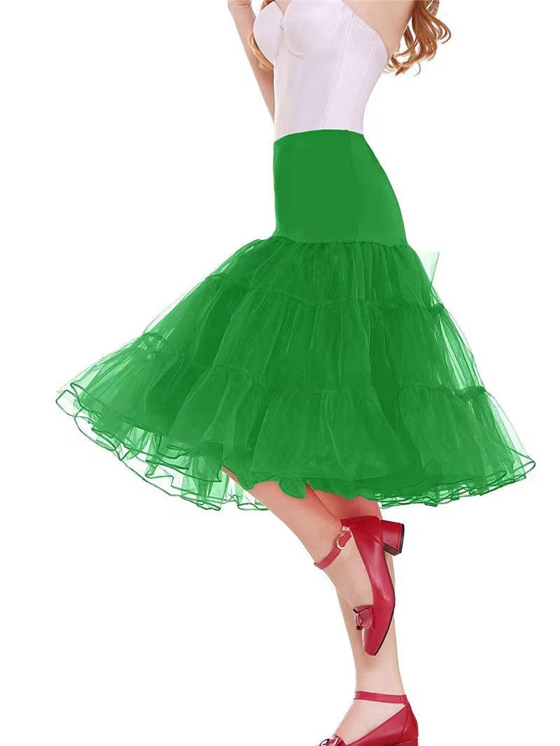 빠른 배송 무료 50s 코스프레 페티코트 로커 빌리 드레스 크리 놀린 여성용 웨딩 신부 언더 셔츠 로커 빌리 투투