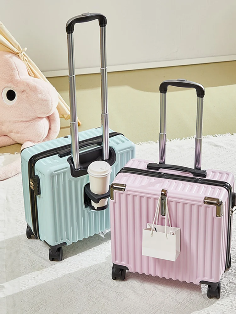 Mala de Viagem Portátil de 8 Polegadas, Pequena e Leve, para Homens e Mulheres, Fácil de Transportar, Material io com Fec...