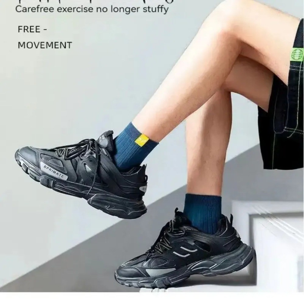 5 paires de chaussettes mi-mollet pour hommes, chaussettes chaudes, longues, absorbant la sueur, respirantes, tendance, polyvalentes, pour sport d'automne et d'hiver