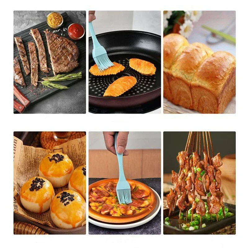 Cepillo de aceite de silicona para barbacoa, cepillo para golpear, condimento, salsa, pastel, pan, mantequilla, huevo, resistente al calor, herramientas de cocina para el hogar