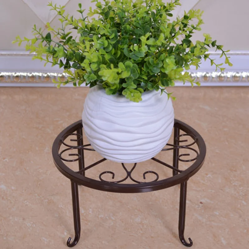 Suporte de metal para plantas, base para vaso de flores, banco para casa, jardim, interior e externo, exibição de plantas, suporte independente para bonsai
