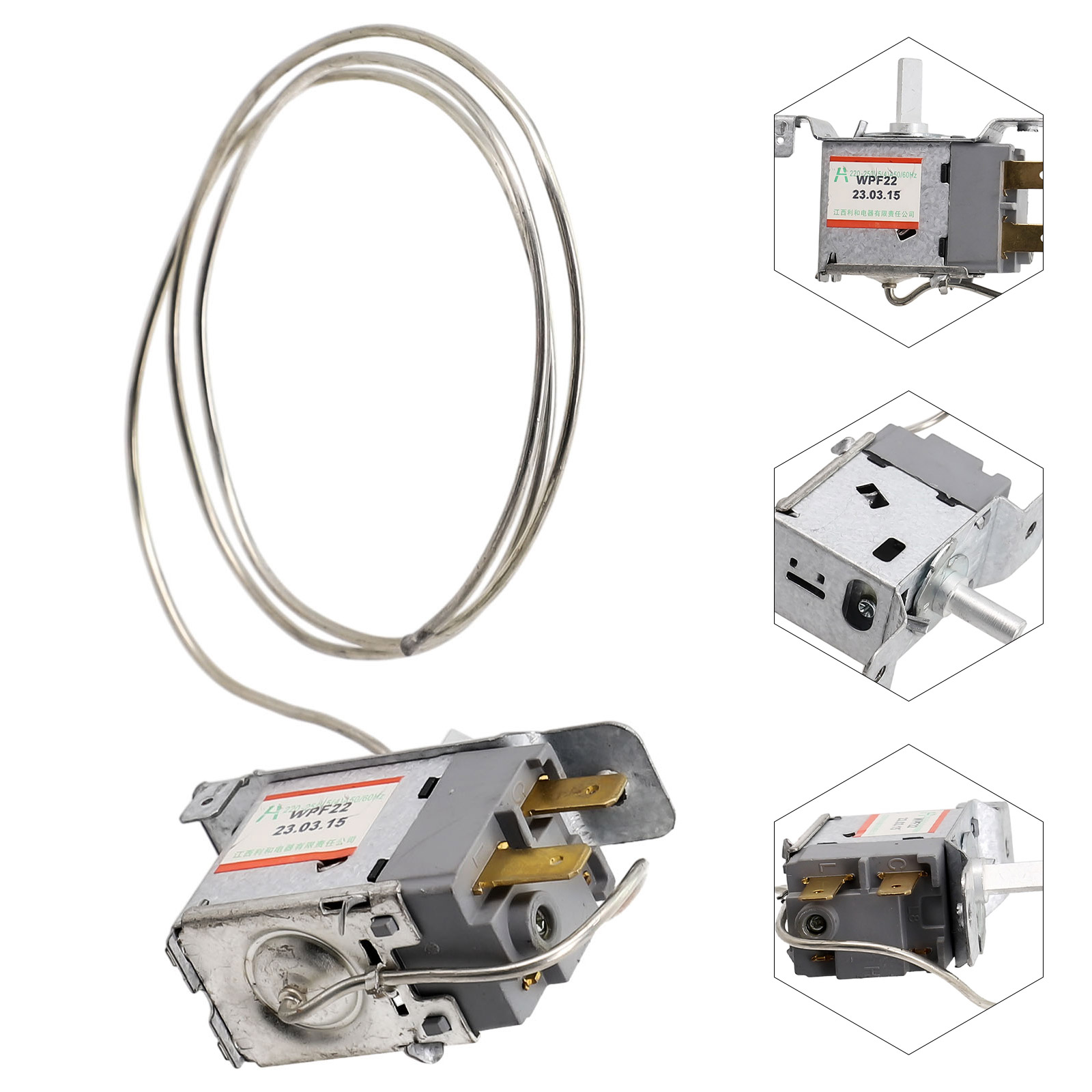 อุปกรณ์เสริมตู้เย็นเทอร์โมเทอร์โมตู้แช่แข็งตู้เย็น Universal WPF22 Universal 1pcs 2 Pins 220V-250V 60g