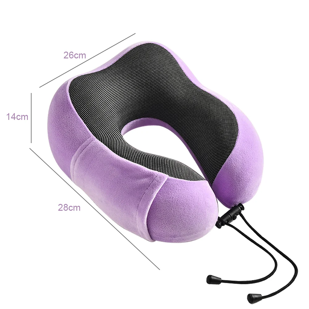Memory Foam Cuscino a forma di U Supporto per il collo Viaggio Studente portatile Aiuto per dormire Cuscino per aereo Schienale Cuscino per il collo Cuscino per il collo