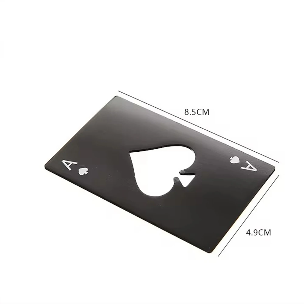 Roestvrij staal Spades A Winemaker Flesopener Speelkaarten Flesopener Creditcard Bierflesopener
