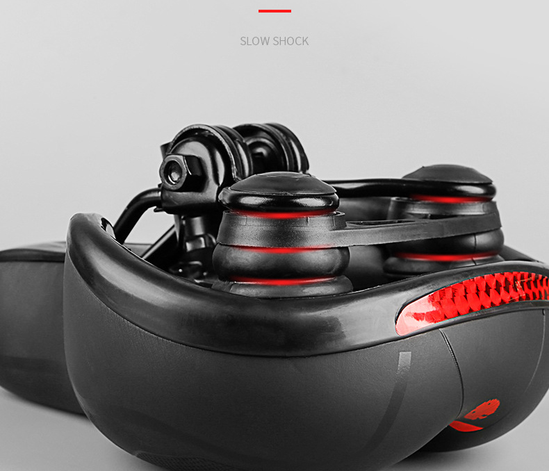 Sillín de bicicleta hueco reflectante que absorbe los golpes, asiento de bicicleta MTB, transpirable, resistente a la lluvia, accesorio para ciclismo de montaña y carretera