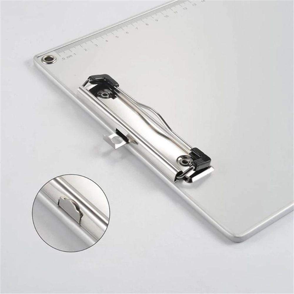 Office Supplies A5 Paper Ticket Storage File Folder Aluminum Alloy Writing Board Clip Clipboard A4 Document Holder Writing Pads