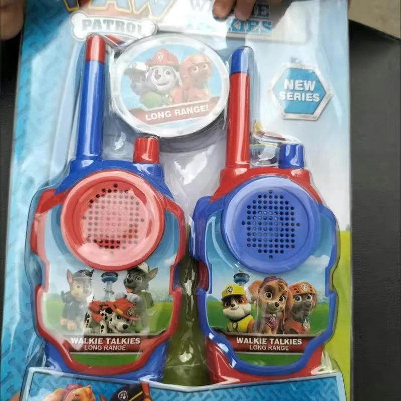 PAW Patrols-Juego de walkie talkies de juguete para niños, Walkie Radio de dibujos animados, interfono de Radio para niños, juguetes para padres e hijos, juego de teléfono al aire libre, regalo