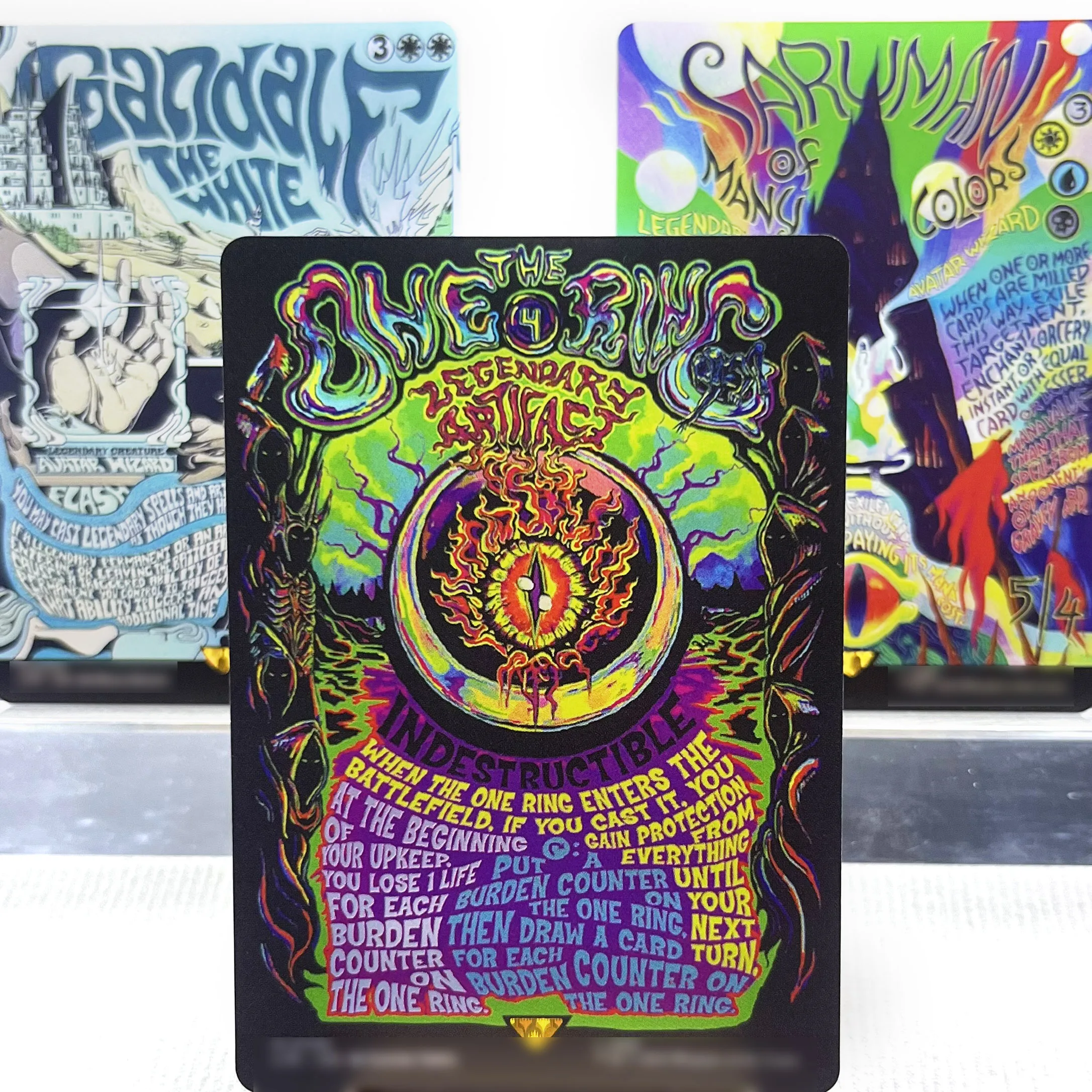 LTR LTC FOIL1-I03 Карты прокси-сбора Tcg The One Ring Sol Ring Sauron, the Dark Lord Orcish Bowmasters Mount Doom Gather