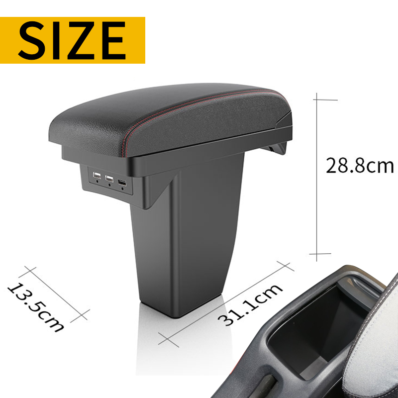 プジョー用カーアームレストボックス,インテリア,センター収納ボックス,特殊アーム,USB,改造部品,カーアクセサリー,2008