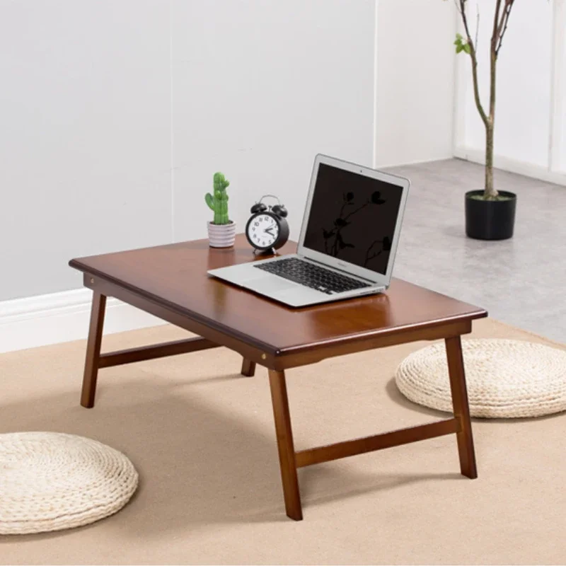 Durable Bamboo Laptop Desk Foldable Lazy Workstation Space-Saving Notebook Table High Load-Bearing Bed Desk Adjustable Study