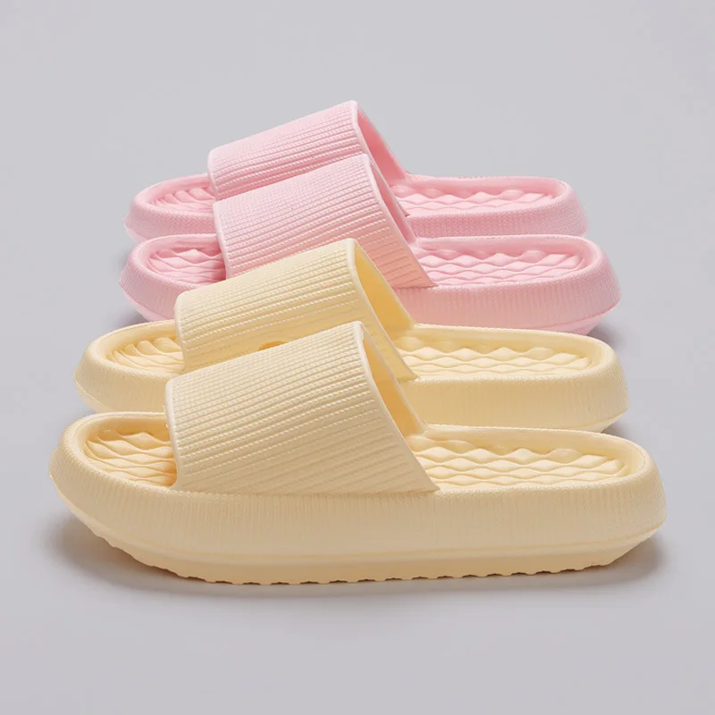 แพลตฟอร์มหนาห้องน้ํารองเท้าแตะผู้หญิงแฟชั่น Soft Sole EVA สไลด์ในร่มรองเท้าแตะผู้หญิง 2022 ฤดูร้อน Non-SLIP Flip Flops