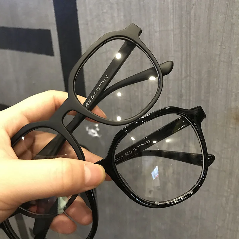Lunettes Anti-lumière bleue à grande monture carrée, mode rétro pour hommes et femmes, Protection des yeux pour jeux sur ordinateur, lunettes classiques en verre uni
