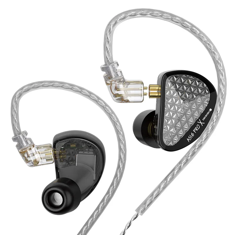 KZ AS16 PRO X 16BA Słuchawki douszne 8 Zestaw słuchawkowy z zrównoważoną armaturą Wysoka jakość dźwięku Słuchawki monitorujące HiFi ASX ZS10PRO AST AS12