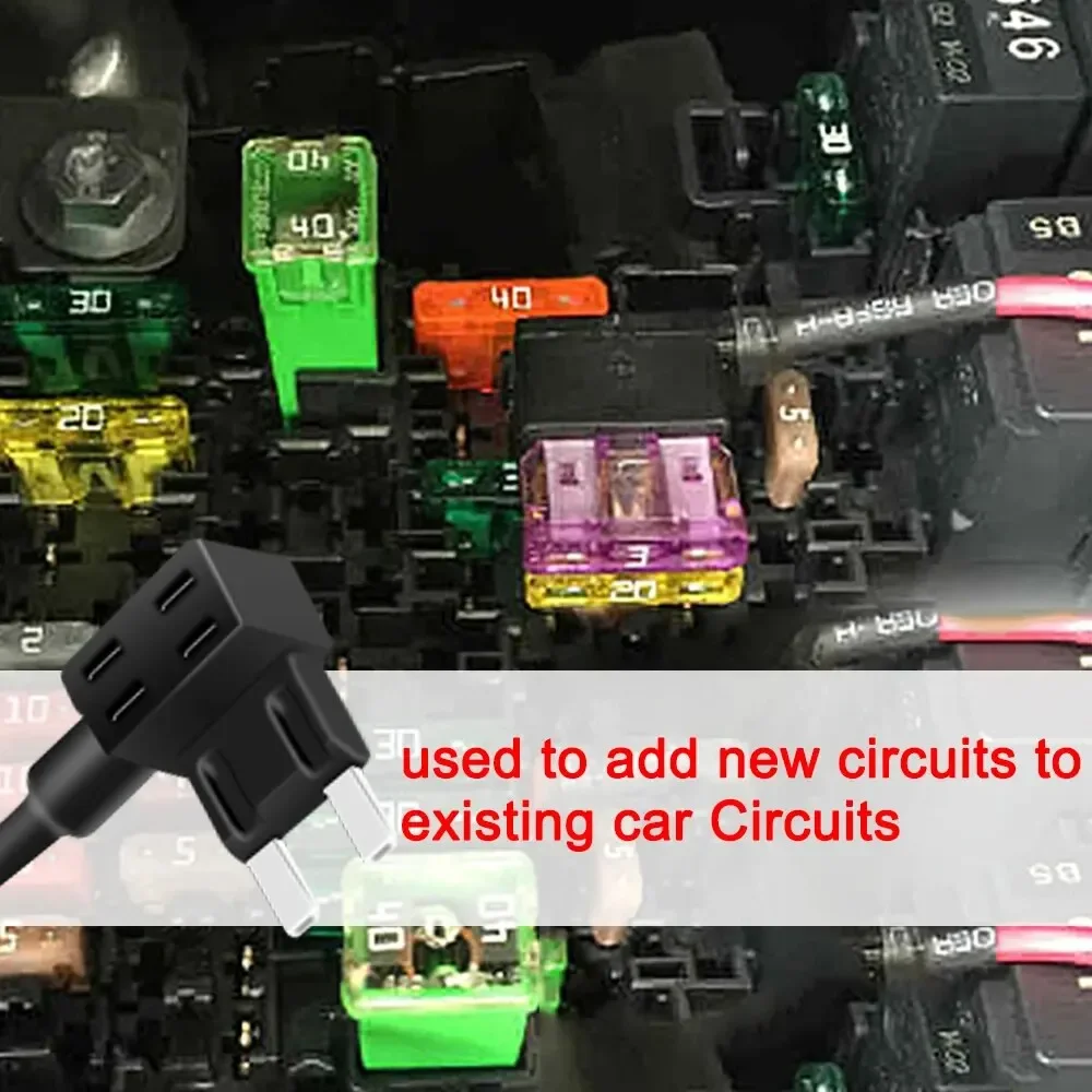 5 Stück Add-a-Circuit Adapter APM Tap Mini Blade Micro 12 V Auto Sicherungskasten Halter Auto Motri Versicherung ATM Adapter