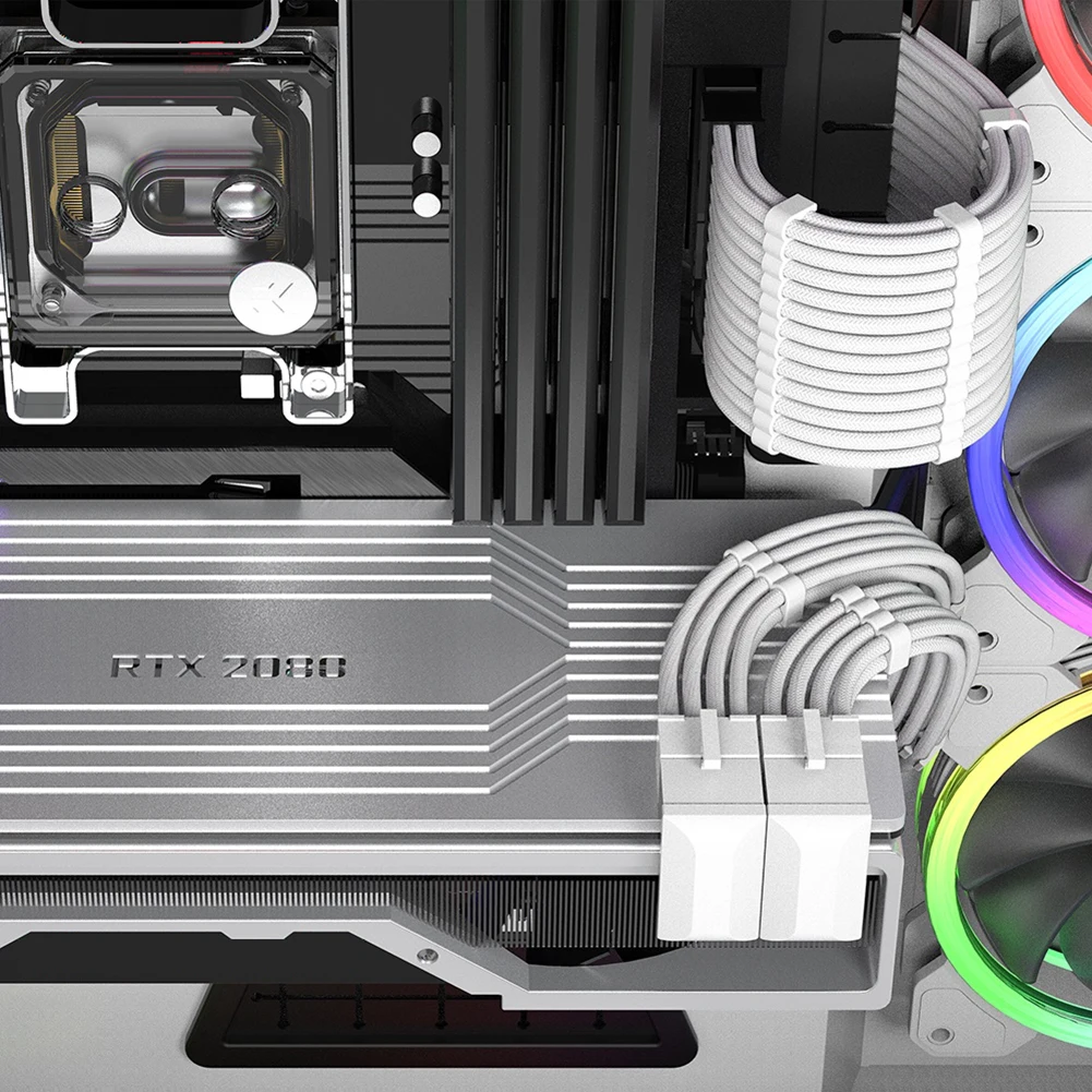 ATX-adaptador de corriente hembra de 8 pines, Conector de dirección asistida GPU de 180 grados a 8 pines macho para escritorio, tarjeta gráfica de vídeo