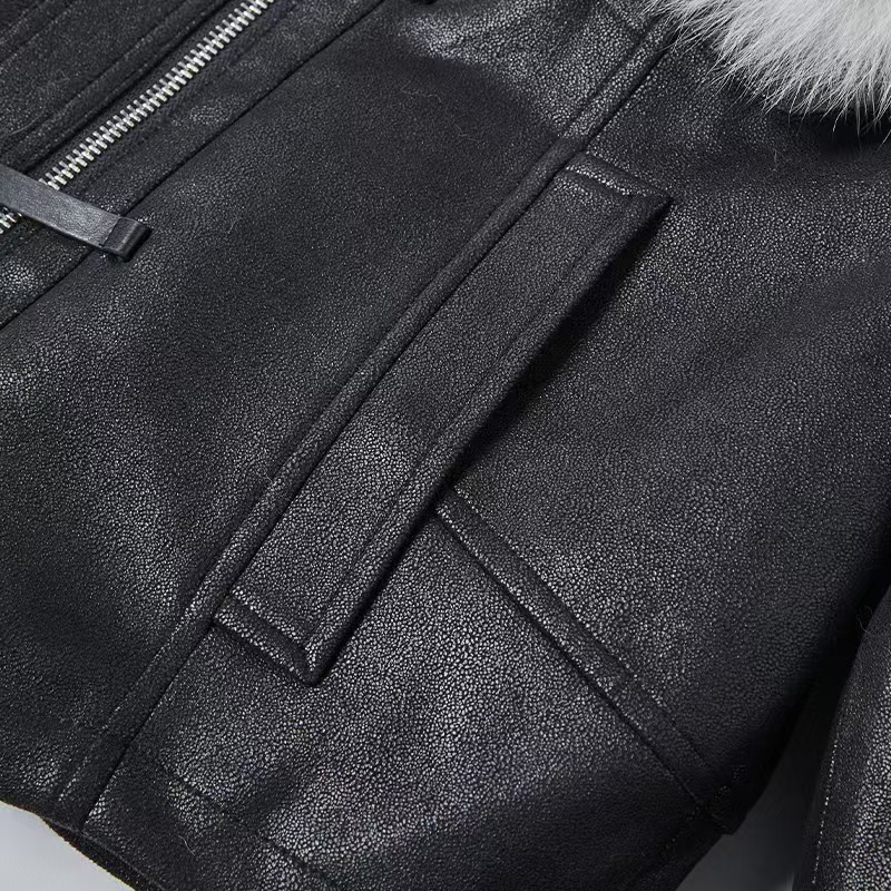 本物の天然キツネの毛皮の襟が付いた女性用ダウンジャケット,スエード生地,グースフグコート,女性用パーカー,超大型,冬,100%,2024