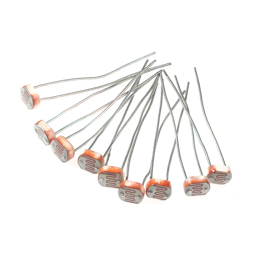 50 Uds foto resistencia sensible a la luz GL5506 GL5516 GL5528 GL5537 GL5539 Kit de fotorresistencia resistencia fotoconductora