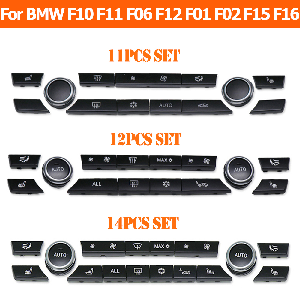 Painel de ar condicionado botão controle ac aquecedor interruptor capa para bmw 5 6 7 séries x5 x6 f10 f11 f07 f06 f12 f01 f02 f15 f16