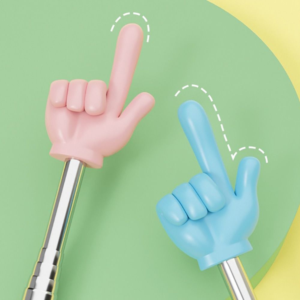 ใหม่สแตนเลสสตีลการสอนตัวชี้ Telescopic Rod Finger Design Finger Reading Sticks การสอน Stick อุปกรณ์สํานักงานโรงเรียน