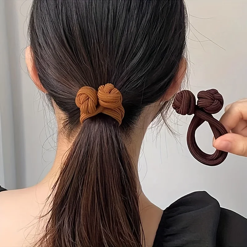 Hoge paardenstaart moet - hebben: mode vrouwelijke haaraccessoires, antislip duurzaam effen kleur hoog elastisch geknoopt haartouw